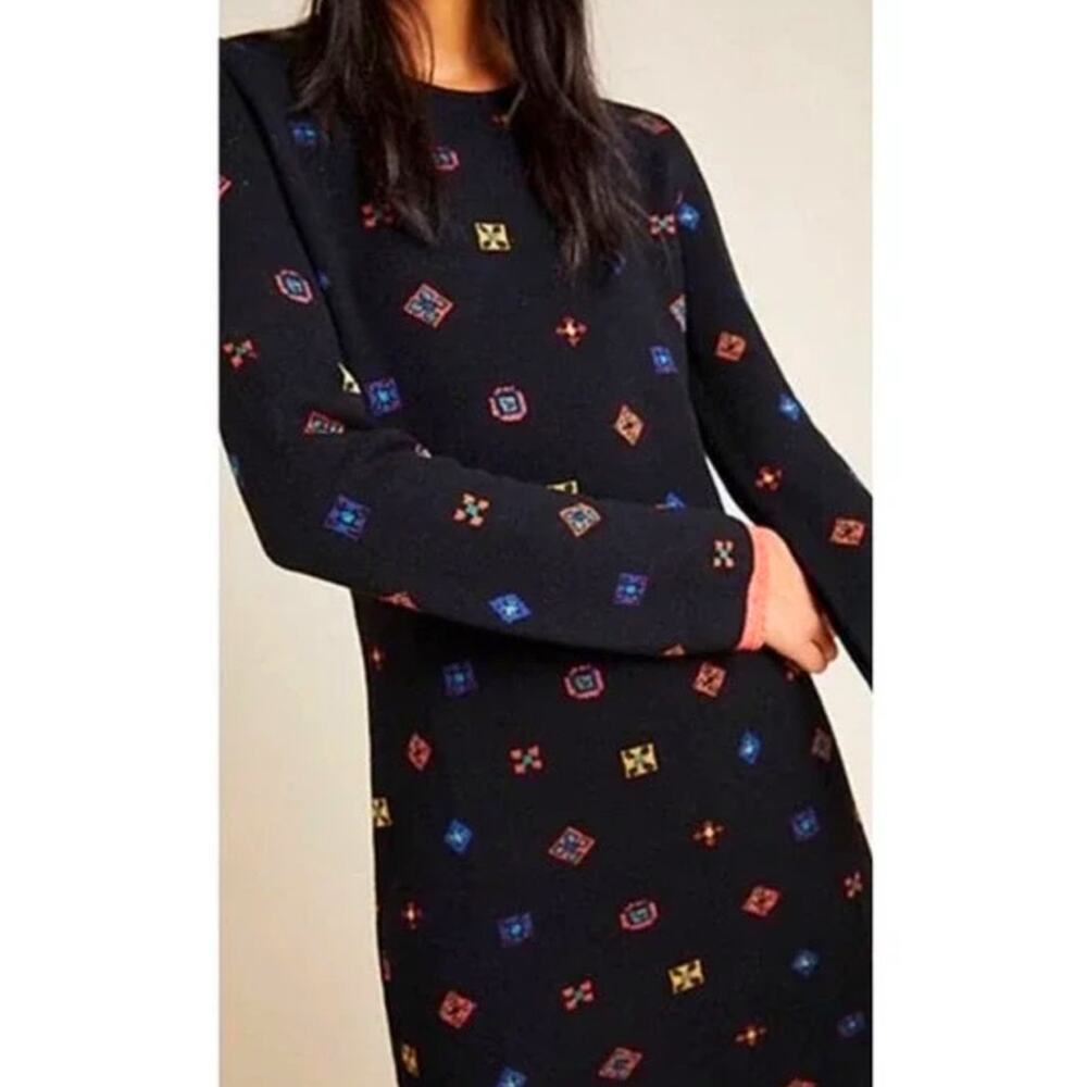 Aldomartins Dress XS Minimalist Sweaterdress Classic Mini Anthro Boho $298 RARE